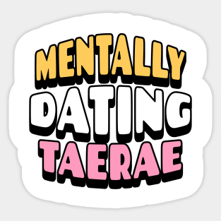 Zero base one zb1 mentally dating kim taerae zerose typography | Morcaworks Sticker